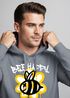 Hoodie Herren Aufdruck Bee Happy Biene Blume Graffiti Schriftzug Fashion Streetstyle Neverless®preview