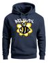 Hoodie Herren Aufdruck Bee Happy Biene Blume Graffiti Schriftzug Fashion Streetstyle Neverless®preview