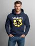 Hoodie Herren Aufdruck Bee Happy Biene Blume Graffiti Schriftzug Fashion Streetstyle Neverless®preview