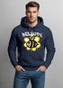 Hoodie Herren Aufdruck Bee Happy Biene Blume Graffiti Schriftzug Fashion Streetstyle Neverless®preview