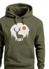 Hoodie Herren Aufdruck Hirsch Wald Outdoor Natur Wildnis Kapuzen-Pullover Männer Fashion Streetstyle Neverless®preview