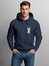 Hoodie Herren Aufdruck Katze Cat Logo lustig Kapuzen-Pullover Männer Fashion Streetstyle Neverless®preview