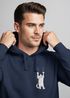 Hoodie Herren Aufdruck Katze Cat Logo lustig Kapuzen-Pullover Männer Fashion Streetstyle Neverless®preview