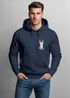 Hoodie Herren Aufdruck Katze Cat Logo lustig Kapuzen-Pullover Männer Fashion Streetstyle Neverless®preview