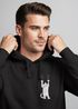 Hoodie Herren Aufdruck Katze Cat Logo lustig Kapuzen-Pullover Männer Fashion Streetstyle Neverless®preview