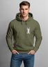 Hoodie Herren Aufdruck Katze Cat Logo lustig Kapuzen-Pullover Männer Fashion Streetstyle Neverless®preview