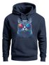 Hoodie Herren Aufdruck Katze Cat Sommer Sonnenbrille Style Fashion Print Fashion Neverless®preview