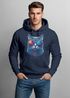 Hoodie Herren Aufdruck Katze Cat Sommer Sonnenbrille Style Fashion Print Fashion Neverless®preview