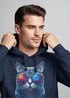 Hoodie Herren Aufdruck Katze Cat Sommer Sonnenbrille Style Fashion Print Fashion Neverless®preview