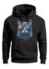 Hoodie Herren Aufdruck Katze Cat Sommer Sonnenbrille Style Fashion Print Fashion Neverless®preview