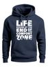 Hoodie Herren Aufdruck Life Begins Motivations Print End of Your Comfort Zone Statement Männer Fashion Streetstyle Neverless®preview