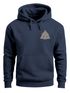Hoodie Herren Aufdruck Logo Wikinger nordische Mythologie Valknut Wotansknoten Valhalla Neverless®preview