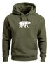 Hoodie Herren Aufdruck Polygon Design Print Bär Bear Tiermotiv Outdoor Fashion Streetstyle Neverless®preview