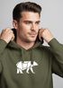 Hoodie Herren Aufdruck Polygon Design Print Bär Bear Tiermotiv Outdoor Fashion Streetstyle Neverless®preview