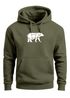 Hoodie Herren Aufdruck Polygon Design Print Bär Bear Tiermotiv Outdoor Fashion Streetstyle Neverless®preview