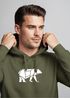 Hoodie Herren Aufdruck Polygon Design Print Bär Bear Tiermotiv Outdoor Fashion Streetstyle Neverless®preview