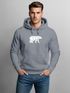 Hoodie Herren Aufdruck Polygon Design Print Bär Bear Tiermotiv Outdoor Fashion Streetstyle Neverless®preview