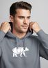 Hoodie Herren Aufdruck Polygon Design Print Bär Bear Tiermotiv Outdoor Fashion Streetstyle Neverless®preview