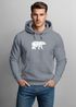 Hoodie Herren Aufdruck Polygon Design Print Bär Bear Tiermotiv Outdoor Fashion Streetstyle Neverless®preview