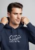 Hoodie Herren Aufdruck Polygon Design Print Bär Bear Tiermotiv Outdoor Fashion Streetstyle Neverless®preview
