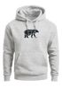 Hoodie Herren Aufdruck Polygon Design Print Bär Bear Tiermotiv Outdoor Fashion Streetstyle Neverless®preview