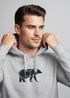 Hoodie Herren Aufdruck Polygon Design Print Bär Bear Tiermotiv Outdoor Fashion Streetstyle Neverless®preview