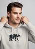 Hoodie Herren Aufdruck Polygon Design Print Bär Bear Tiermotiv Outdoor Fashion Streetstyle Neverless®preview