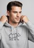 Hoodie Herren Aufdruck Polygon Design Print Bär Bear Tiermotiv Outdoor Fashion Streetstyle Neverless®preview