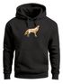 Hoodie Herren Aufdruck Polygon Wolf Geometrie Motiv Kapuzen-Pullover Männer Fashion Streetstyle Neverless®preview