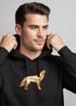 Hoodie Herren Aufdruck Polygon Wolf Geometrie Motiv Kapuzen-Pullover Männer Fashion Streetstyle Neverless®preview