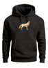 Hoodie Herren Aufdruck Polygon Wolf Geometrie Motiv Kapuzen-Pullover Männer Fashion Streetstyle Neverless®preview