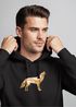 Hoodie Herren Aufdruck Polygon Wolf Geometrie Motiv Kapuzen-Pullover Männer Fashion Streetstyle Neverless®preview
