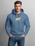 Hoodie Herren Aufdruck Polygon Wolf Geometrie Motiv Kapuzen-Pullover Männer Fashion Streetstyle Neverless®preview