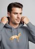 Hoodie Herren Aufdruck Polygon Wolf Geometrie Motiv Kapuzen-Pullover Männer Fashion Streetstyle Neverless®preview
