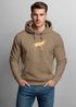 Hoodie Herren Aufdruck Polygon Wolf Geometrie Motiv Kapuzen-Pullover Männer Fashion Streetstyle Neverless®preview