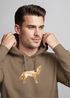 Hoodie Herren Aufdruck Polygon Wolf Geometrie Motiv Kapuzen-Pullover Männer Fashion Streetstyle Neverless®preview