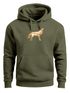 Hoodie Herren Aufdruck Polygon Wolf Geometrie Motiv Kapuzen-Pullover Männer Fashion Streetstyle Neverless®preview