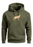 Hoodie Herren Aufdruck Polygon Wolf Geometrie Motiv Kapuzen-Pullover Männer Fashion Streetstyle Neverless®preview