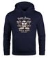 Hoodie Herren Aufdruck Print Totenkopf Surfing Motiv Palm Beach Kapuzen-Pullover Männer Neverless®preview