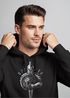 Hoodie Herren Aufdruck Sparta Spartaner-helm Krieger Warrior Schwert Schild Löwe Kapuzen-Pullover Männer Fashion Streetstyle Neverless®preview