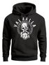 Hoodie Herren Aufdruck Valhalla Totenkopf Odin Runen Wikinger Print Kapuzen-Pullover Fashion Streetstyle Neverless®preview