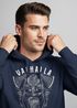 Hoodie Herren Aufdruck Valhalla Wikinger Helm Viking Odin Krieger Kapuzen-Pullover Männer Fashion Streetstyle Neverless®preview