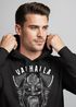 Hoodie Herren Aufdruck Valhalla Wikinger Helm Viking Odin Krieger Kapuzen-Pullover Männer Fashion Streetstyle Neverless®preview