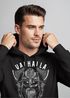 Hoodie Herren Aufdruck Valhalla Wikinger Helm Viking Odin Krieger Kapuzen-Pullover Männer Fashion Streetstyle Neverless®preview