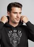 Hoodie Herren Aufdruck Valhalla Wikinger Helm Viking Odin Krieger Kapuzen-Pullover Männer Fashion Streetstyle Neverless®preview