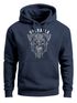 Hoodie Herren Aufdruck Valhalla Wikinger Helm Viking Odin Krieger Kapuzen-Pullover Männer Fashion Streetstyle Neverless®preview