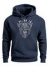 Hoodie Herren Aufdruck Valhalla Wikinger Helm Viking Odin Krieger Kapuzen-Pullover Männer Fashion Streetstyle Neverless®preview