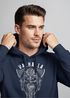 Hoodie Herren Aufdruck Valhalla Wikinger Helm Viking Odin Krieger Kapuzen-Pullover Männer Fashion Streetstyle Neverless®preview