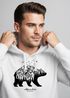 Hoodie Herren Bär Abenteuer Berge Wald Bear Mountains Adventure Kapuzen-Pullover Männer Neverless®preview