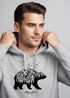 Hoodie Herren Bär Abenteuer Berge Wald Bear Mountains Adventure Kapuzen-Pullover Männer Neverless®preview